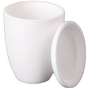 Alumina ceramic casserole dish used for baking sourdough at 500°F